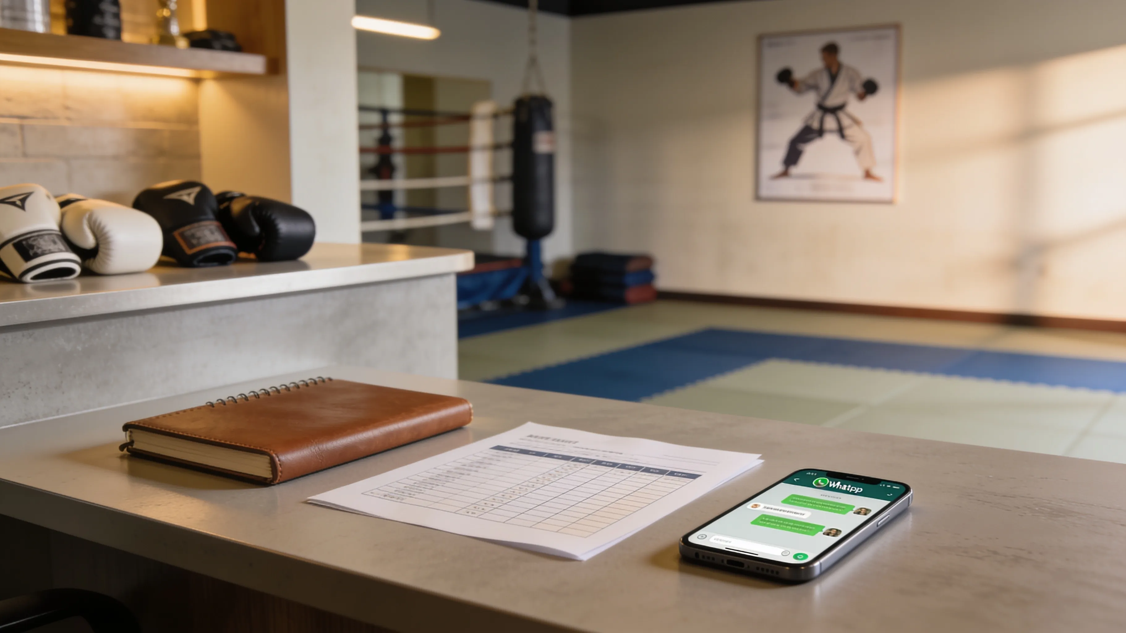 Sistema centralizado: por que sua academia de artes marciais ainda usa papel, caderno e WhatsApp — e o que isso custa
