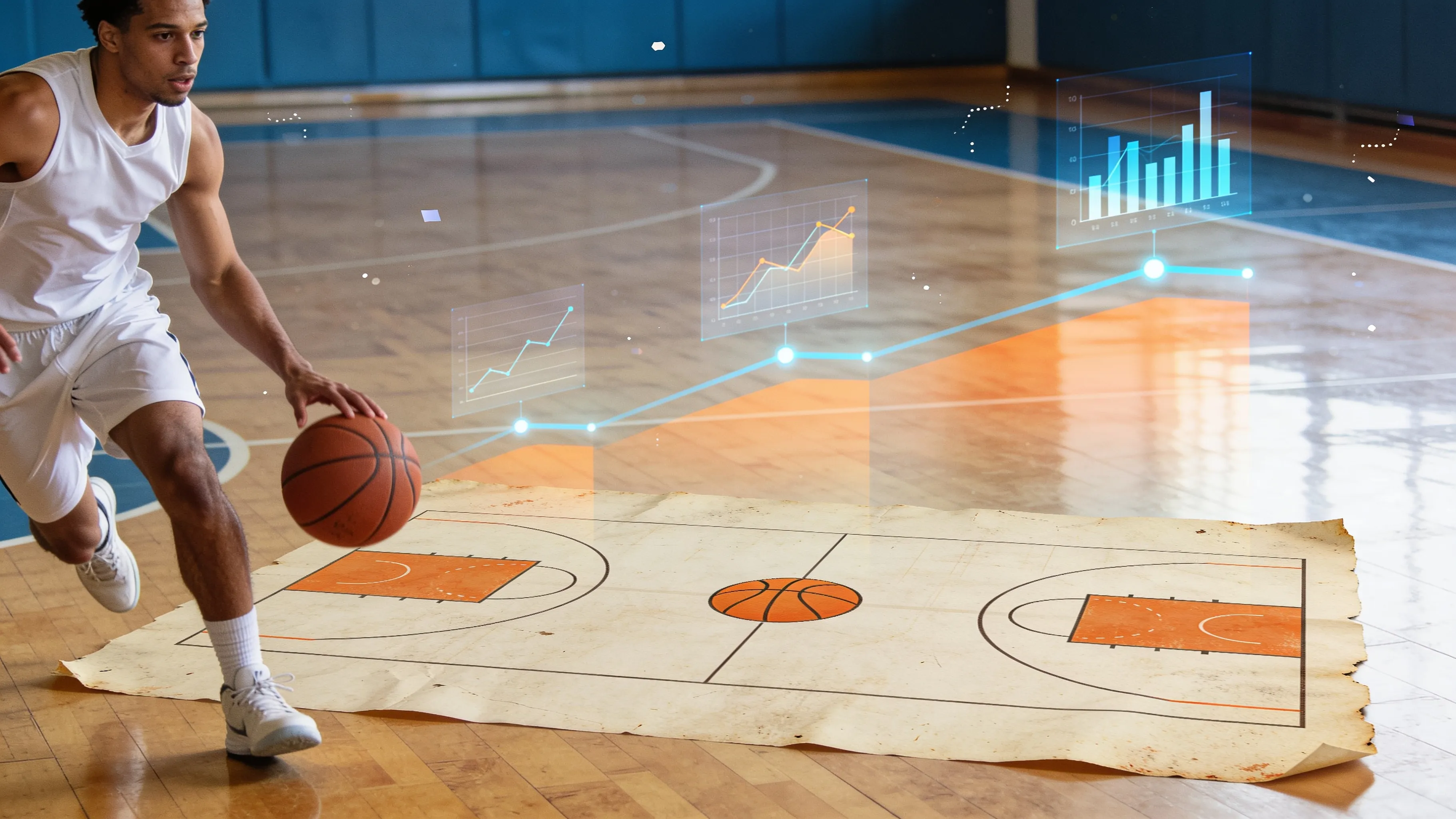 Ficha de Evolução do Atleta de Basquete: Do Papel à Visualização Gráfica que Mostra Resultados de Verdade