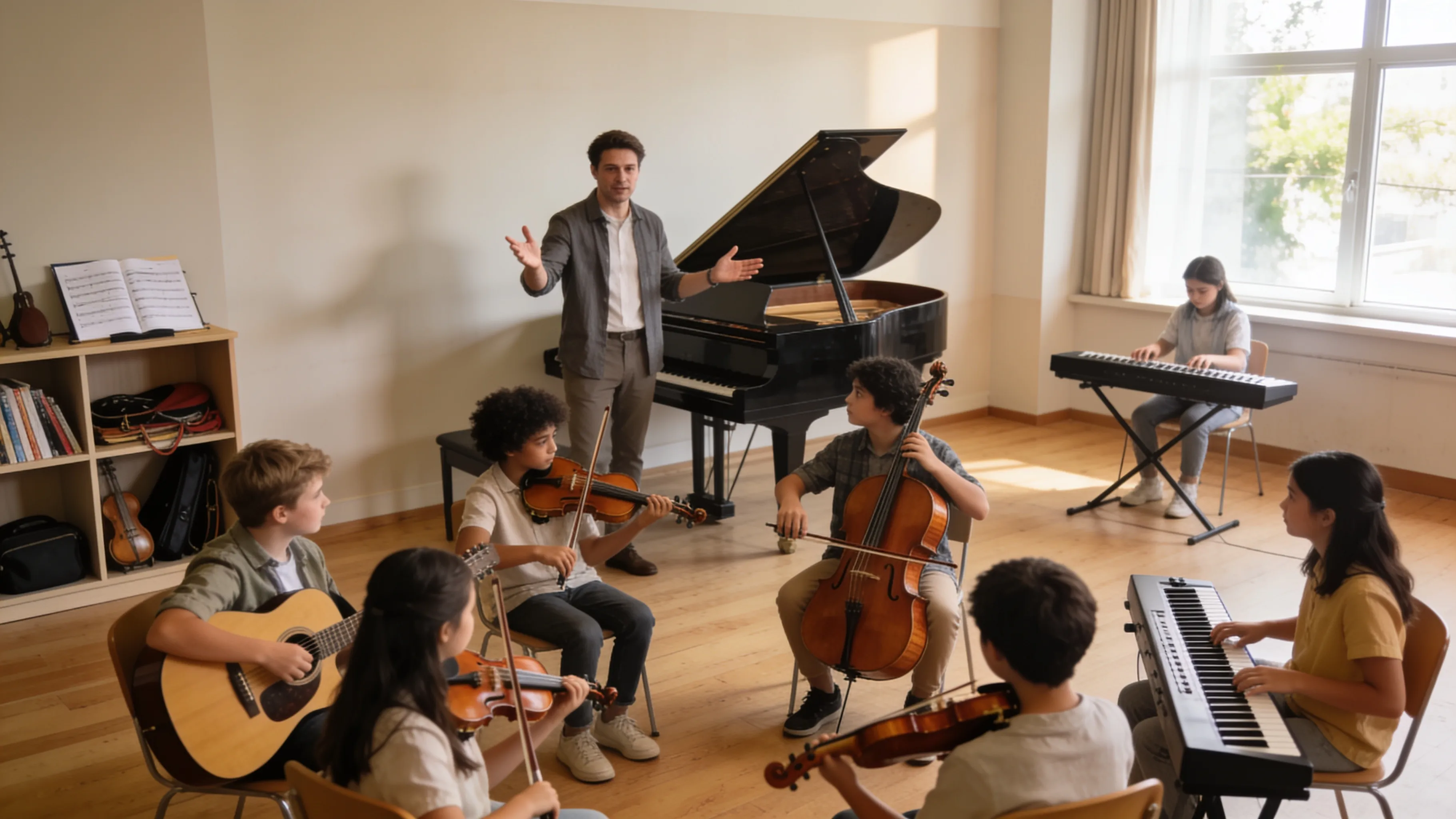 Aula de grupo que não pega: quando unir alunos e quando separar nas turmas de música