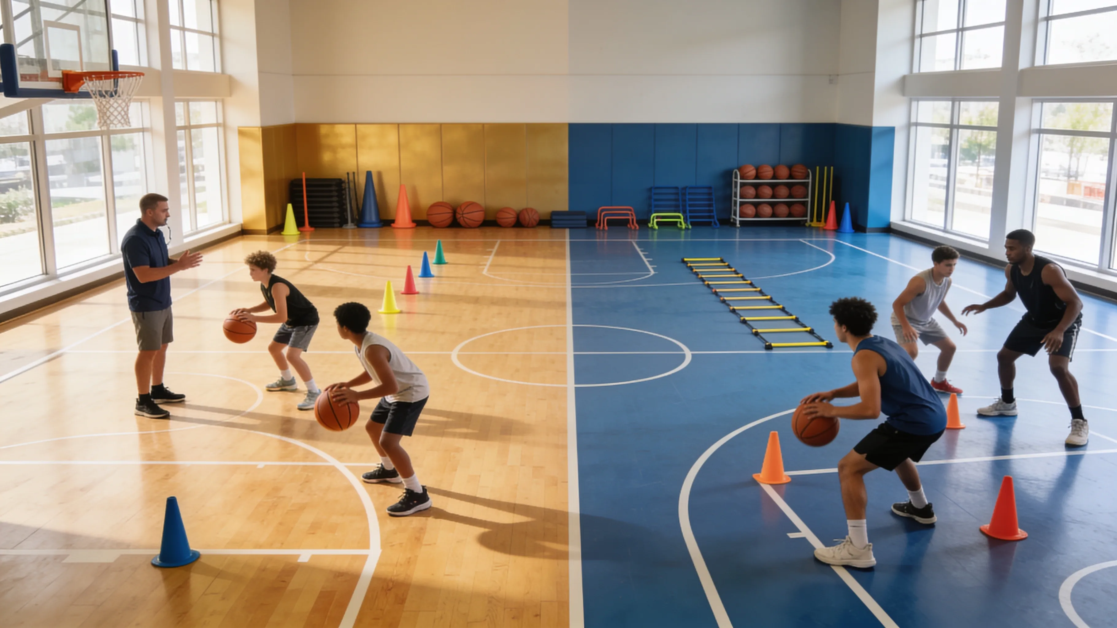 Treinos por Nível no Basquete: Como Organizar Sua Agenda Quando Você Tem Iniciantes e Avançados na Mesma Semana